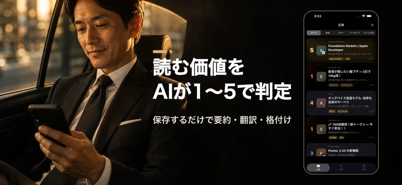 ReadItWiser — AIが記事を要約・採点する後で読むアプリ